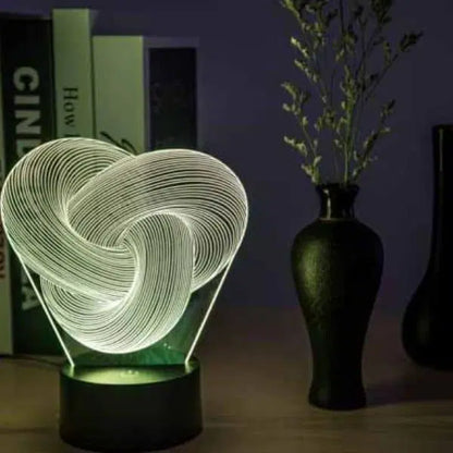 Abstract 3D Illusion Lamp